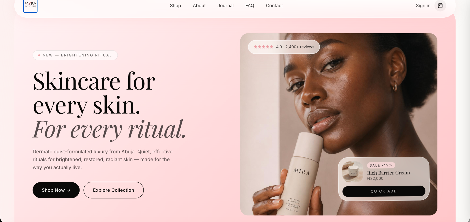 Mira Skincare preview